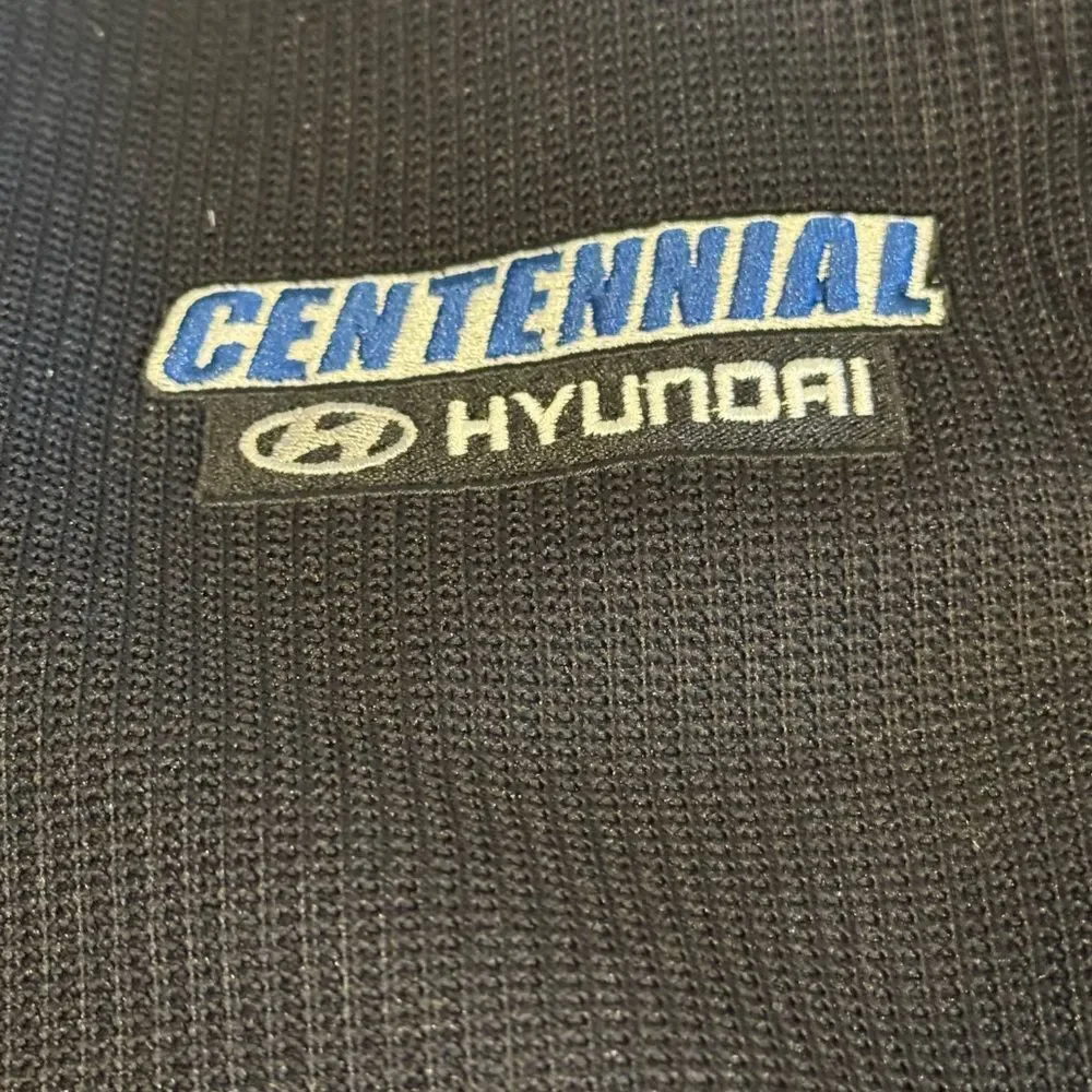 Ogio Full-Zip Black Knit Performance Jacket Men’s Lg Centennial Hyundai Logo